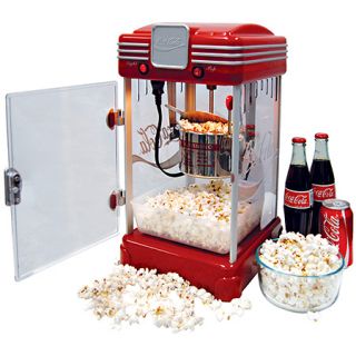 Coca Cola Popcorn Machine Vintage Movie Theater Style Red Chrome New 