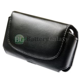 Cell Phone Leather Case Holster Belt Clip Black Pouch for Apple iPhone 