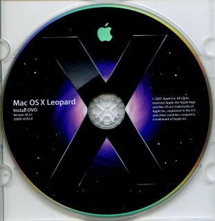 apple mac os x 10 5 1 install dvd with booklet 2007 minimal light 