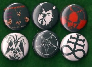 Anton lavey Pins Buttons Badges Church of Satan Satanic