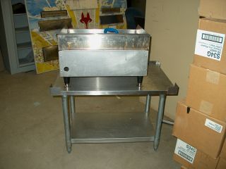 APW Wyott Champion Electric Griddle and Stainless Steel Table