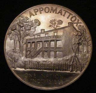Heraldic Art Sterling Silver Medal Medallion XX APPOMATTOX 1865