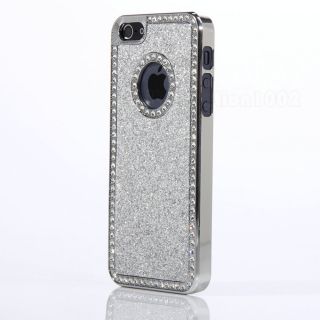   Glitter Diamond Chrome Hard Case Cover For Apple iPhone 5 + Stylus