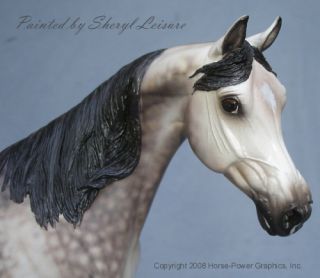 Leisure Custom Resin Nadira Arabian Dapple Rose Grey Horse Model LSQ 
