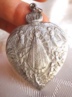   Art Nouveau Antique Our Lady of Lujan Archangels Angels Medal