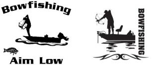 Bowfishing Decal Twin Pack Archery Hunting Cajun Archery