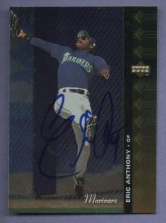 ERIC ANTHONY SIGNED 1994 UPPER DECK SP CARD 102 SEATTLE MARINERS AUTO