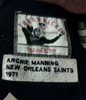 1971 Archie Manning Mitchell & Ness Authentic Throwback New Orleans 