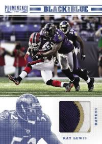 2012 Panini Prominence Black and Blue Ray Lewis Prime Jersey Card