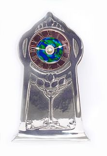 art nouveau pewter honesty clock archibald knox design