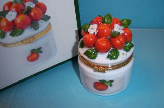 PORTMEIRION Pomona Apricots Hinged Porcelain Box   NEW in Box
