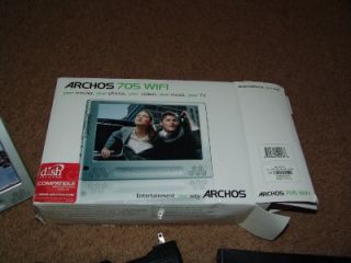 Archos 705 Wi Fi Touchscreen Mobile DVR 160GB Works Great