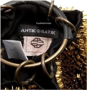 Antik Batik French Designer Holiday Evening Bracelet Beaded Handbag 