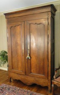 Antique French Country Armoire Wardrobe ~ Old Mahogany Provence 1800s 
