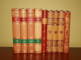 Beautiful Antique Leather Bound Books Book Set Leatherbound Early 