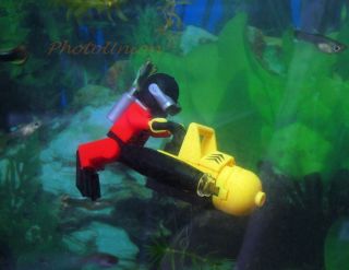 Aquarium Decoration Ocean Exploration Diver Fish Tank Decor Ornament 