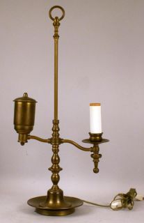 Vintage Brass Argand Colza Style Student Lamp 20th C