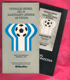 ARGENTINA 1978 SOCCER WORLD CUP EL GRAFICO 2 OFFICIAL PROGRAMS