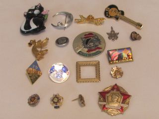Vintage Lapel Hat Collectible Metal Pin Brooch Options
