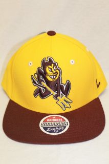 Arizona State Sun Devils NCAA Snapback Hat Cap REFRESH Yellow Maroon 