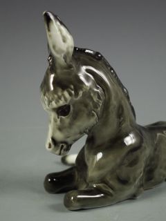 Antique Hutschenreuther German Porcelain Donkey Foal Figure Figurine 