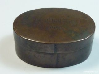 RARE Snuff Box  Copper  German Antique 1900 w Ebeling