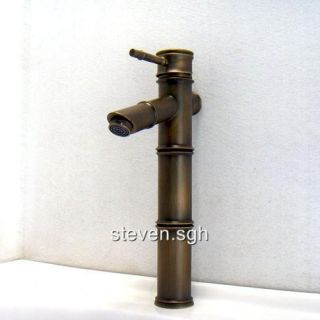 Antique Brass Bathroom Vessel Sink Faucet Mixer Tap B08