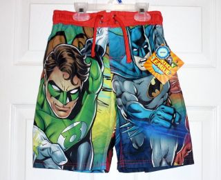 New Boy SZ 6 Justice League Swimwear Batman Superman Green Lantern 