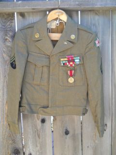 Army Ike Jackets Medals Ribbons Patches Ike Jacket WW2