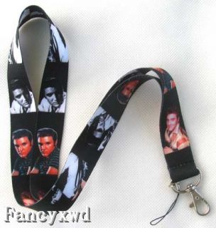 Elvis Aron Presley Design Lanyard Keys ID Neck Straps for Cell Phone 
