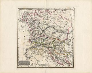 RARE 1832 Arrowsmith Map of Ancient Germany CTR Europe