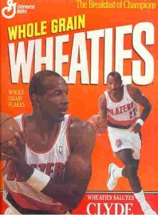 Wheaties 1993 Clyde Drexler Trail Blazers Cereal Box