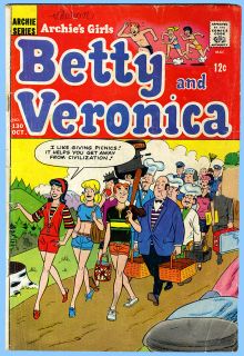 ARCHIES GIRLS BETTY AND VERONICA #130 Oct.1966 Gd Cond. *Ships Free w 