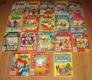 Archie Comics Digest Lot of 18 Issues 16 to 87 1976