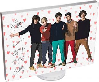One Direction on Canvas Art with Autographs Ideal Birthday Gift Signed 