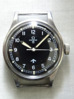 Vintage Omega Royal Air Force 1953 6B 542 Military Issue Fat Arrow 