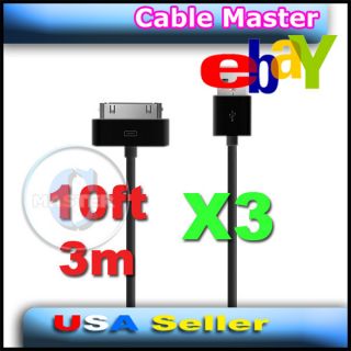  3M 10ft USB Charge Sync Cable for Apple iPod iPhone New iPad