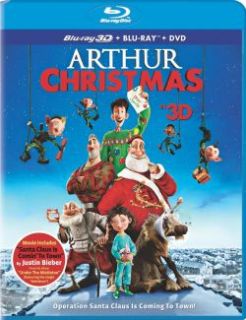 Arthur Christmas Blu Ray 3D Blu Ray DVD New Bill Nighy James McAvoy 