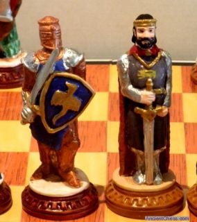 CAMELOT CHESS SET KING ARTHUR vs MORDRED W MERLIN KNIGHTS HAND 
