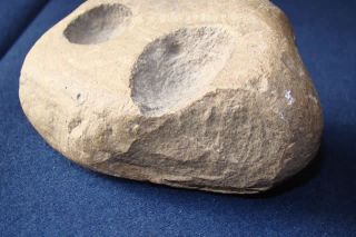Native American Indian Artifact Nutting Stone Cupstone