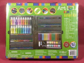 ART 101 KIDS ARTIST KIT  163 pc Oil Pastels,Crayons, Markers,Pencils 