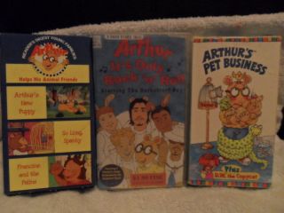 Arthur Lot OOP VHS RARE Children Its Only Rock N Roll Pet Business 