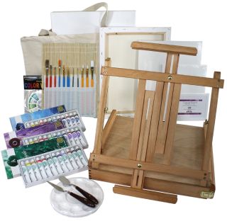 New Comprehensive Oil Acrylic Painting Easel Artist Set
