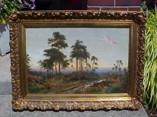   SHERRIN ANTIQUE OIL PAINTING ON CANVAS LISTED ARTIST LANDSCAPE SIGNED