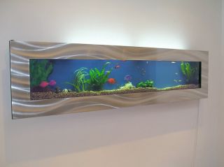 Aquarium Glass Fish Tank 1800 x 445mm Wall Mounted Space Saving FP1 S 