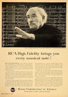   RCA Victor High Fidelity Arturo Toscanini Radio   ORIGINAL ADVERTISING