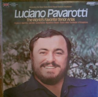    Pavarotti The Worlds Favorite Tenor Arias Vinyl LP ENGLAND IMPORT