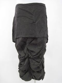 you are bidding on a cynthia ashby gray ruched long straight skirt in 
