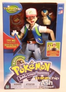 Pokemon 12 Electronic Thinkchip Ash and Cyndaquil Hasbro Mint in 