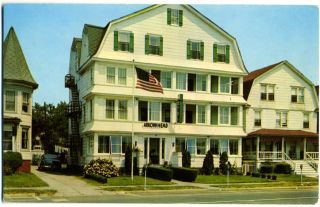 Hotel Arrowhead Asbury Park NJ Scarce Postcard C 1955